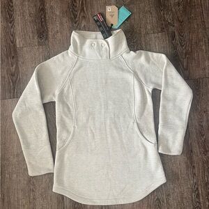 Prana Light Gray Turtleneck Sweater